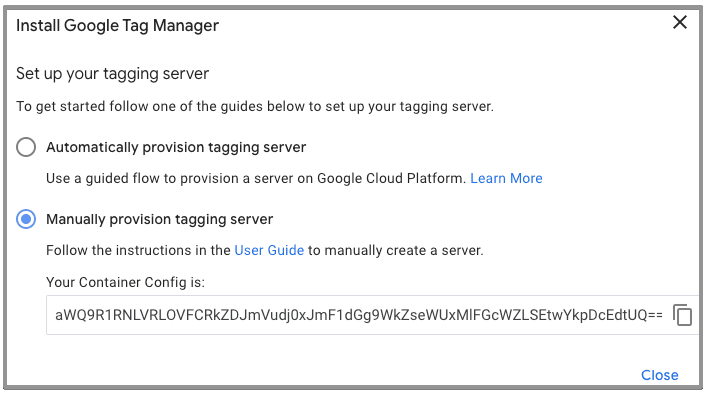 manually provision tagging server